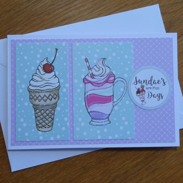 Ice Cream Sundae Card