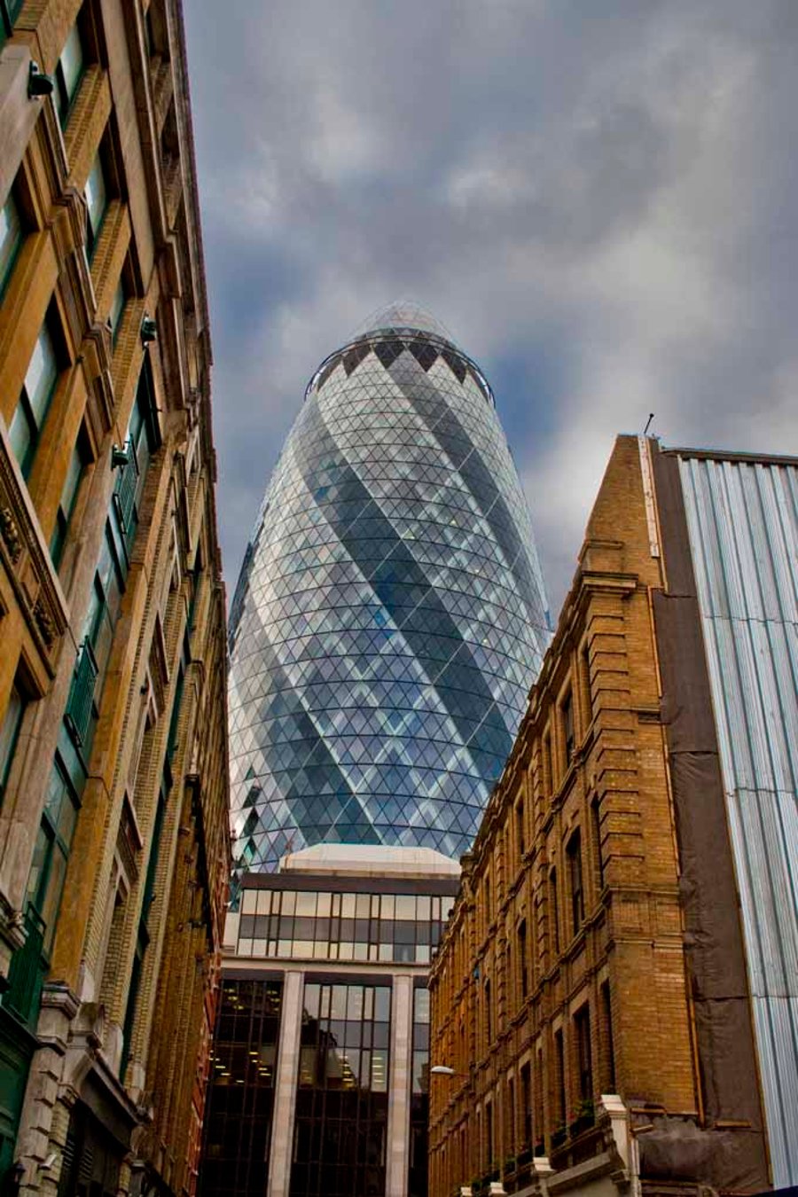 30 St Mary Axe The Gherkin London England UK 12"x18" Print