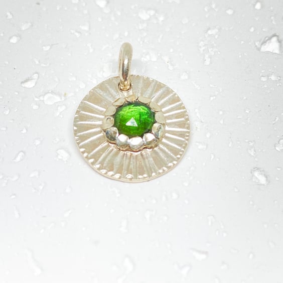 Tourmaline Silver Handmade Pendant 