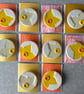 Handmade Ceramic Daffodil brooch, Hand Made Pottery Badge - Image 5