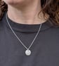 Sterling Silver Spiral Pattern Disc Necklace - JBJ2062 - Image 4