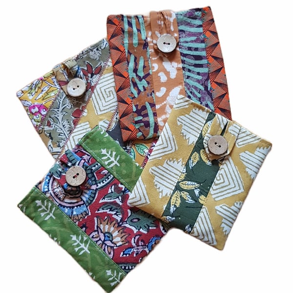 Indian block print pouches 