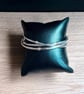 "Augment" - Sterling Silver Russian Bangle 9ct gold wraps - Made to any size 