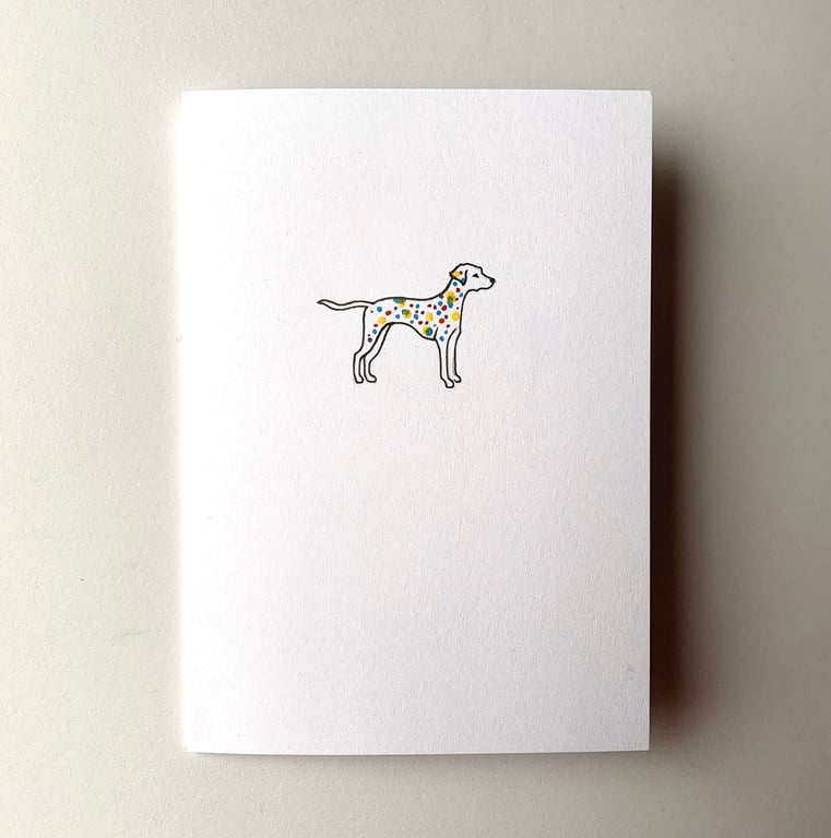 Rainbow Dalmatian Card - READY TO SHIP