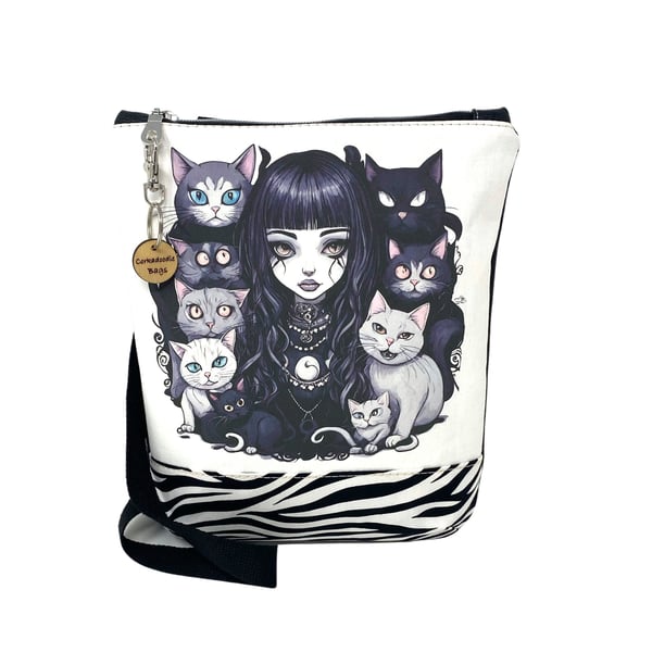 The Cat Whisperer Exclusive Fabric Shoulder or Crossbody Bag