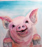 Porker the little pig. Original painting - Image 4