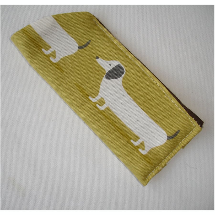 Dachshund Dog Spectacles Glasses Case Sausage Dogs Ochre