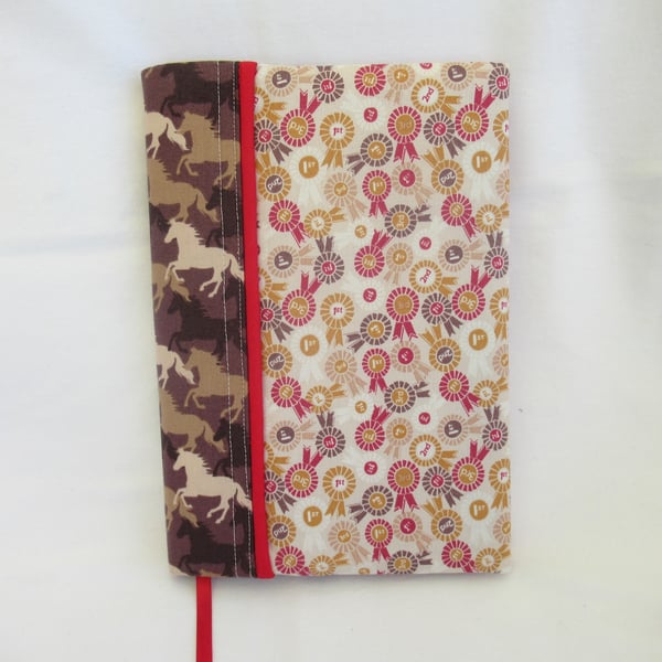 Horse, Equestrian, Show Jumping themed Fabric Covered Notebook