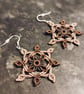 Tricoloured Macrame Mandala Earrings  - Image 1