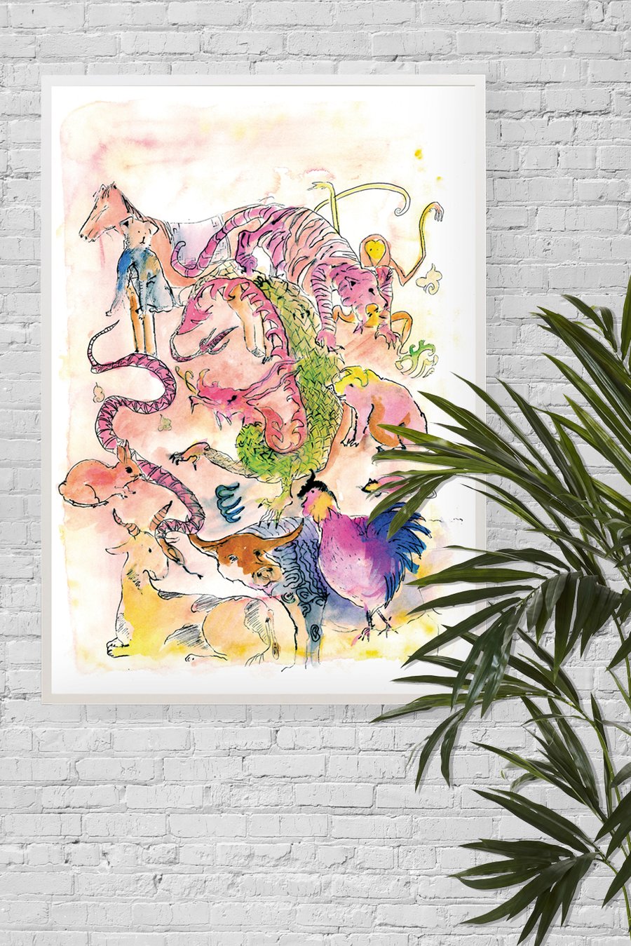 Zodiac, A3 Giclée Print, Illustrated Chinese New Year Animals