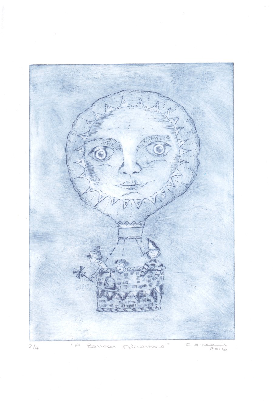 Flying High -  Original Drypoint etching