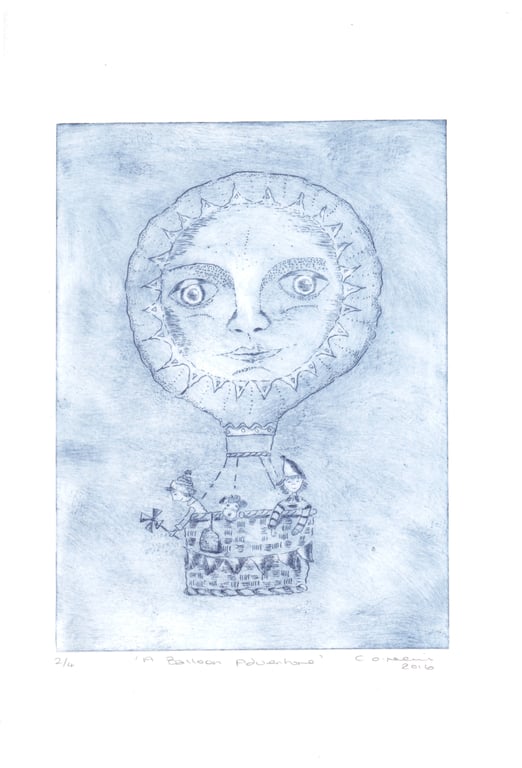 Flying High -  Original Drypoint etching