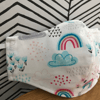 Rainbows Face Mask 100% Cotton Fabric Washable & Re-usable Child Adult Sizes