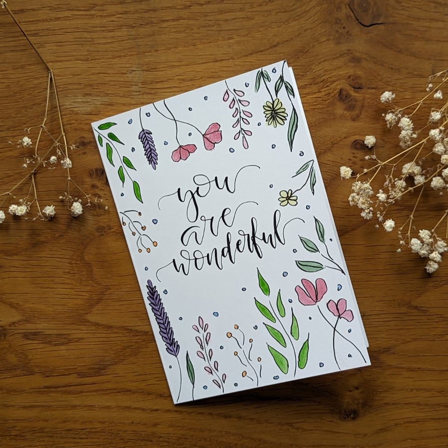 Card "You Are Wonderful" - can be personalised