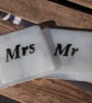 Fused Glass Mr & Mrs Coasters - Image 1