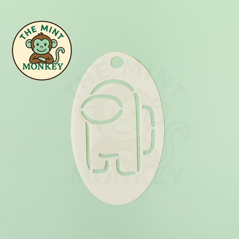 Among us - Face Paint Stencil - Kids Party - Reusable - cake decorating - floral
