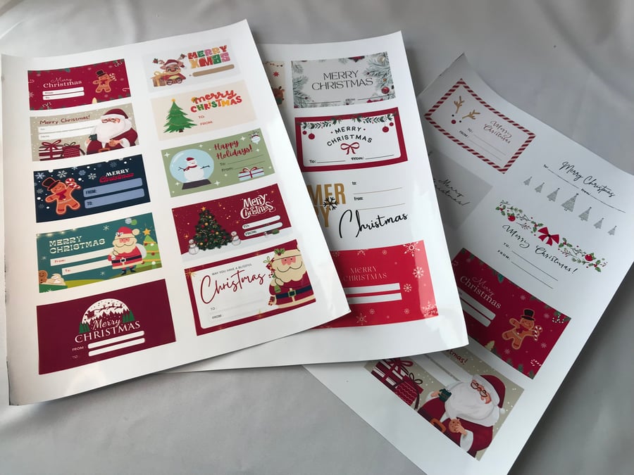 26 Sticker tags for Christmas gifts,Christmas gifts tags, gift tags , stickers 