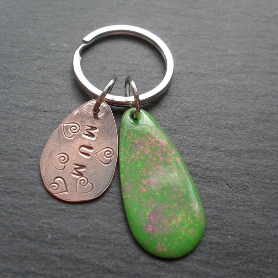 Mum Copper Keyring Gift For Mum