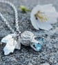Aquamarine Thistle Necklace - Image 1