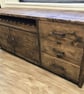 Reclaimed Wood Sideboard with Wine Rack Rustic Living Room Cabinet THE RIGA - Image 9
