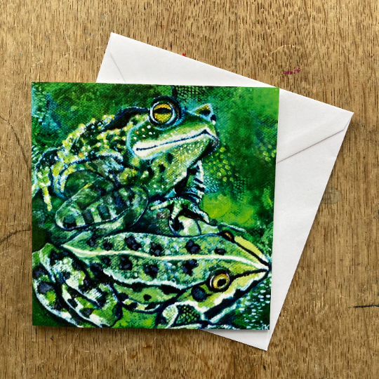 Top Frogs Greetings Card