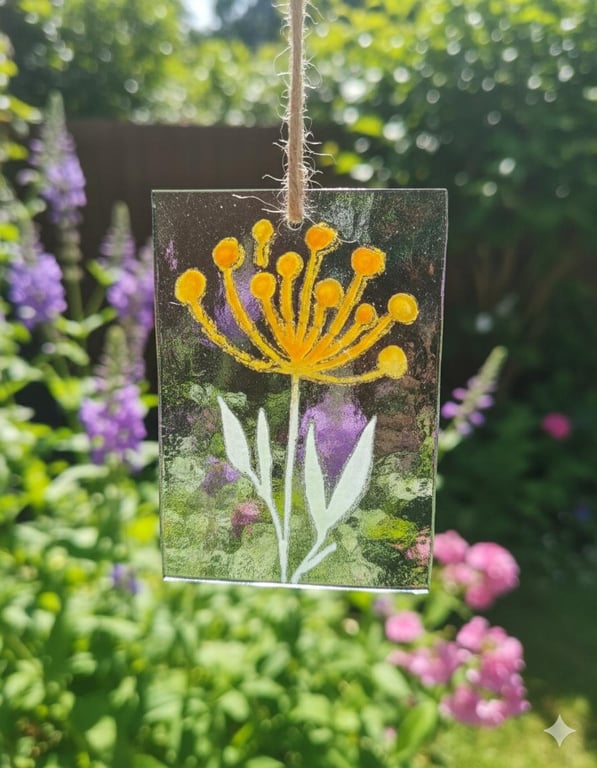 Fused Glass Christmas Tree Decoration Handmade Festive Decor Glass