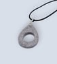 Silver Grey Glitter Glasses Holder Necklace Teardrop Eyewear Loop Pendant