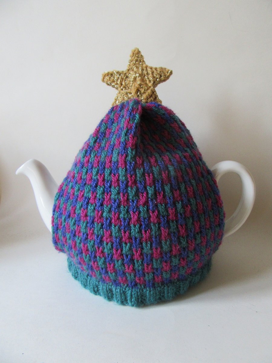 Tea cosie Tea cosy - royal tweed with glitter star
