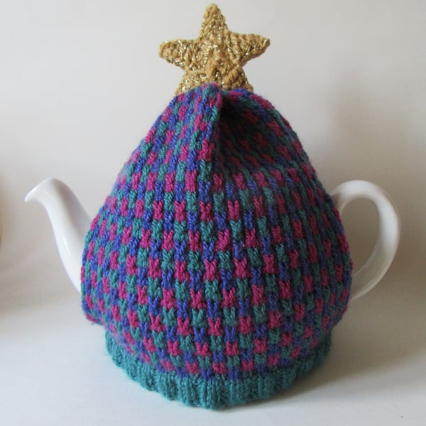 Tea cosie Tea cosy - royal tweed with glitter star