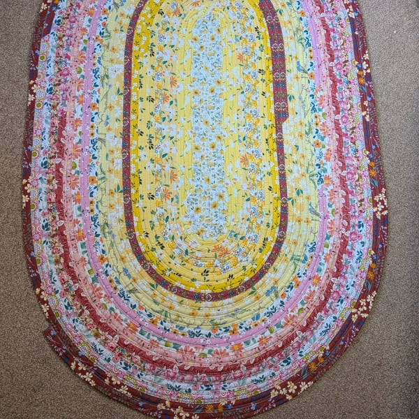 Petal patch - jelly roll rug
