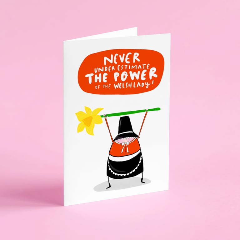 Strong Welsh Lady card
