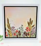 Blank handpainted card, original art, wildflower, birthday   - Image 1