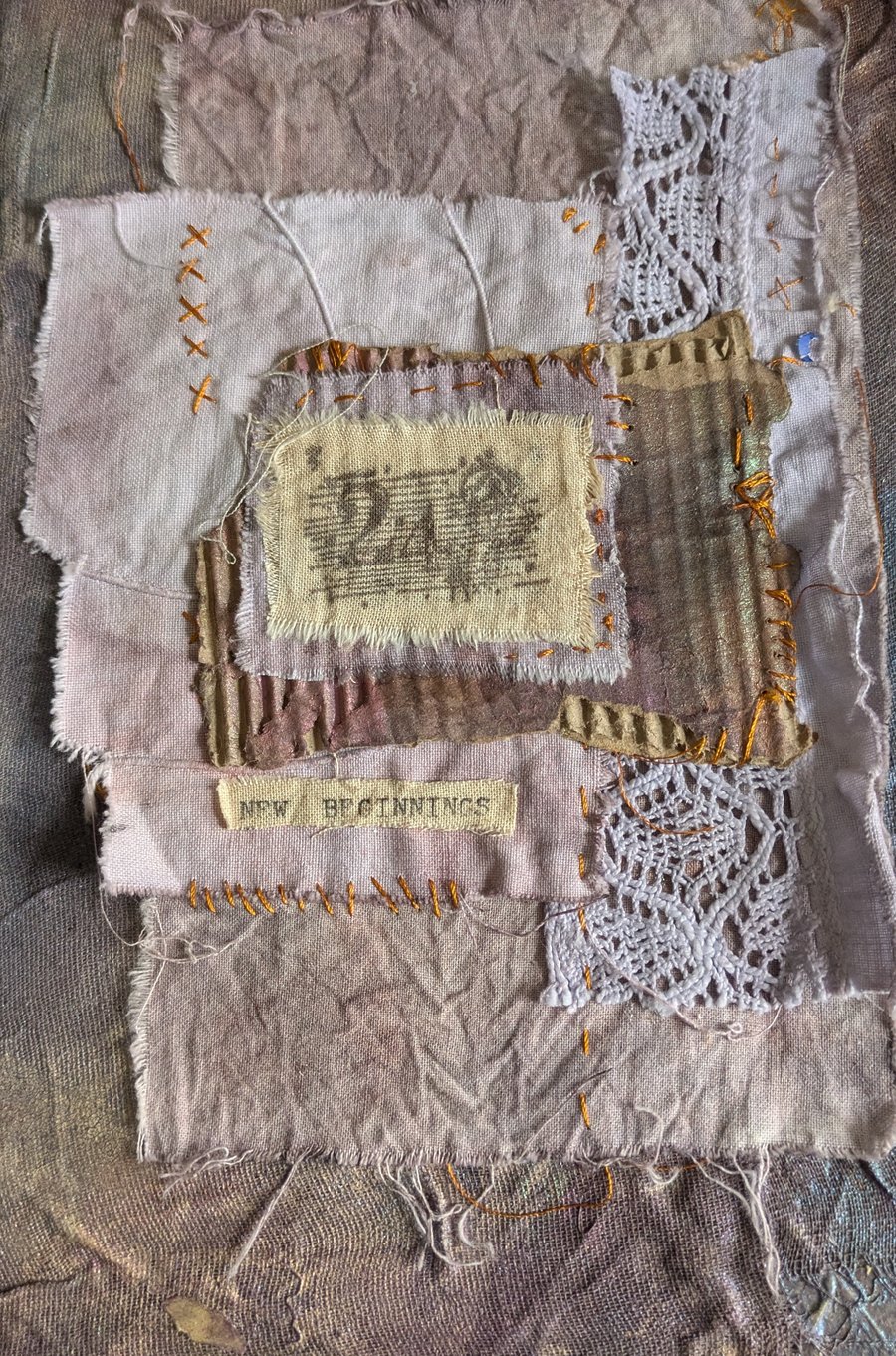 Handmade hardcover grunge style journal 