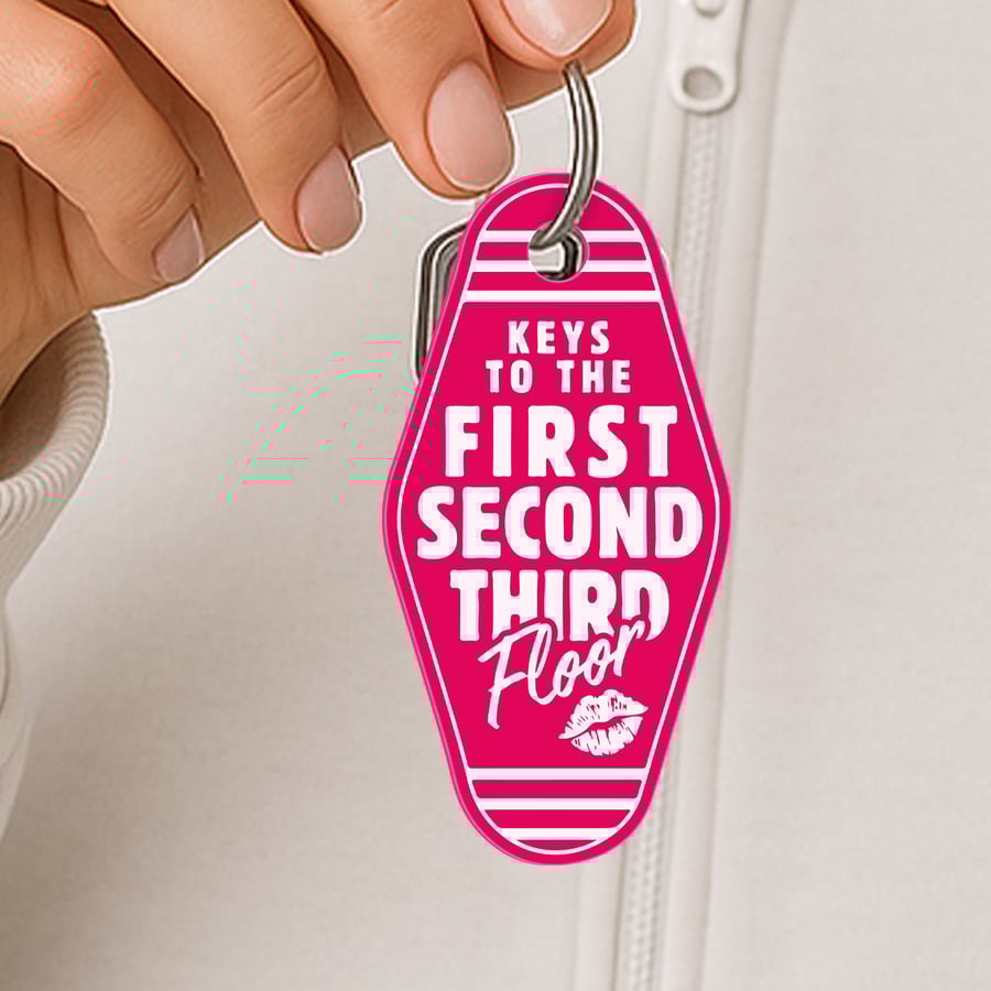 Keys to the House Acrylic Keyring 01: Motel Style Keychain - Music Gift for Her