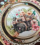 Well Done Vintage Style Card With A Photo Camera & Florals, Beige & Brown - Image 4