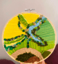 Aerial view of the oddland farms - landscape Embroidery 