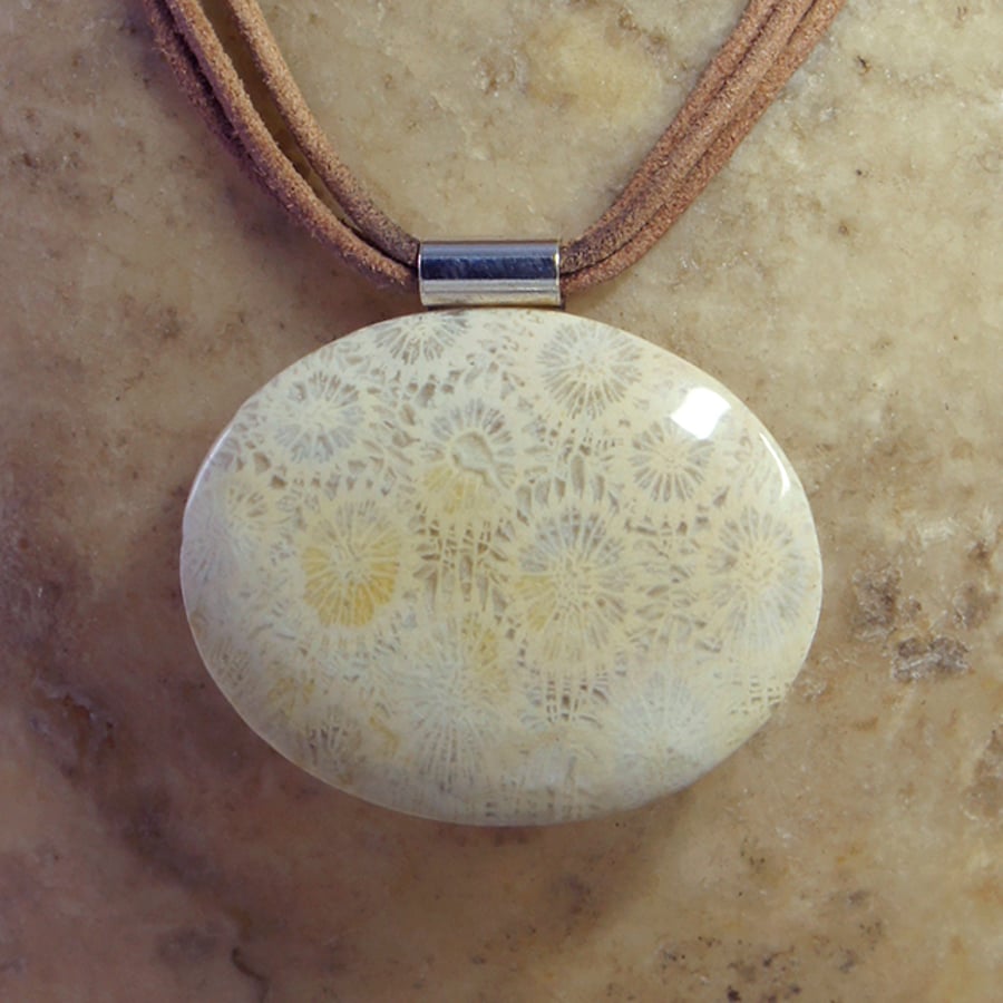" Desert Daydream ".......Fossil Coral Necklace