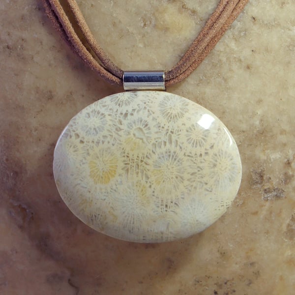 " Desert Daydream ".......Fossil Coral Necklace