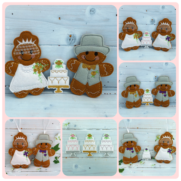Bride & Groom, Bride & Bride, Groom & Groom Gingerbread Wedding Day Gift Hanging