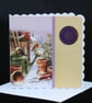 Christmas Card - Robin in a Snowy Garden