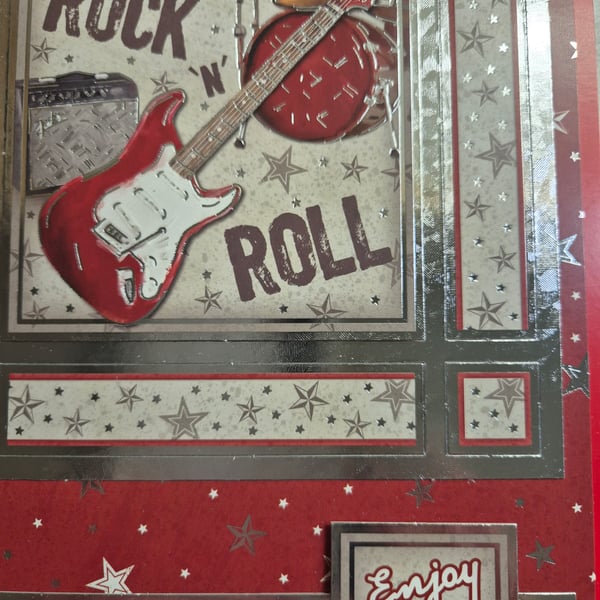 Son rock and roll birthday card 