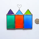 Stained Glass House Suncatcher - Beach Hut Ornament
