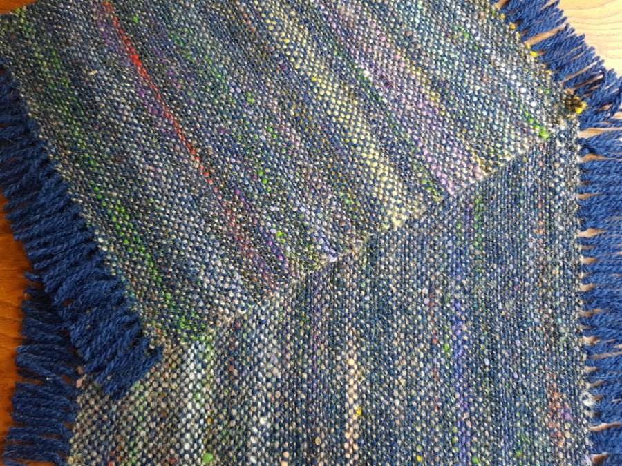 Hand Woven Placemats - Blue - Set of 2