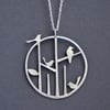 Edge of the woods birdy necklace