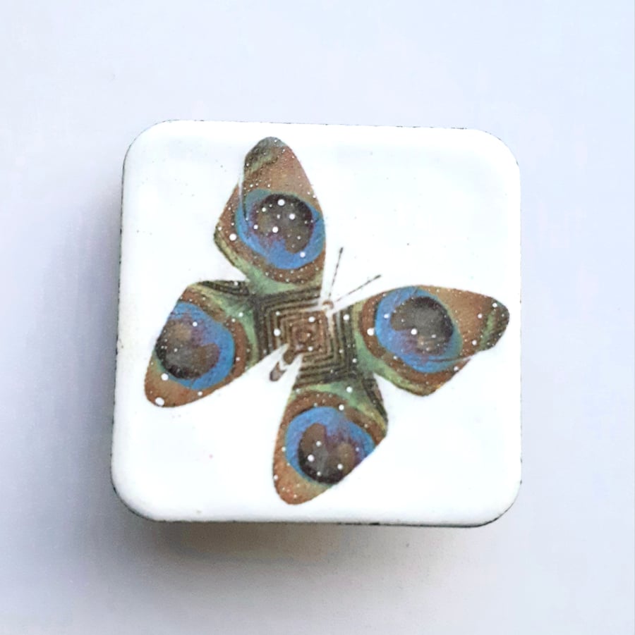 ‘Seconds Sunday’ Square Butterfly Brooch