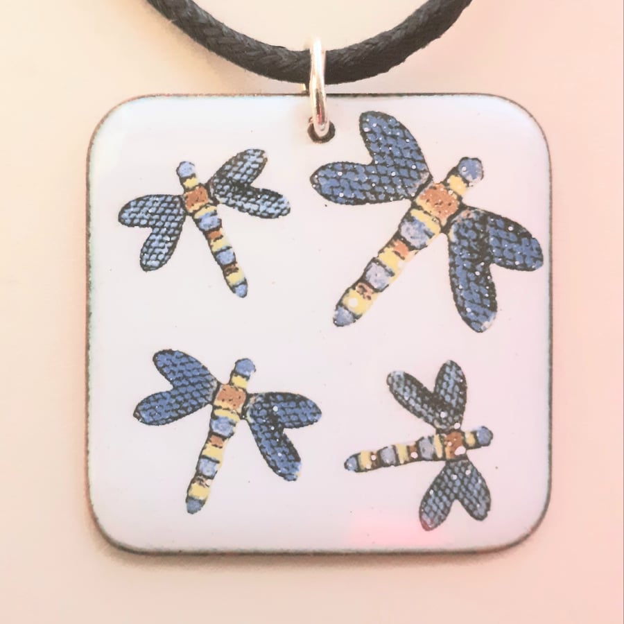 ‘Imperfectly Perfect’ Square Dragonfly Pendant