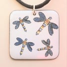 ‘Seconds Sunday’ Square Dragonfly Pendant