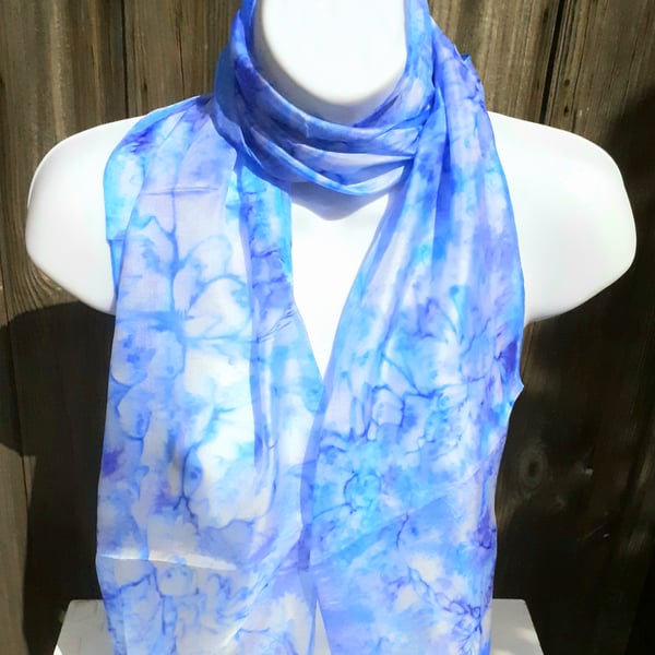  Hand-Painted Silk Scarf 