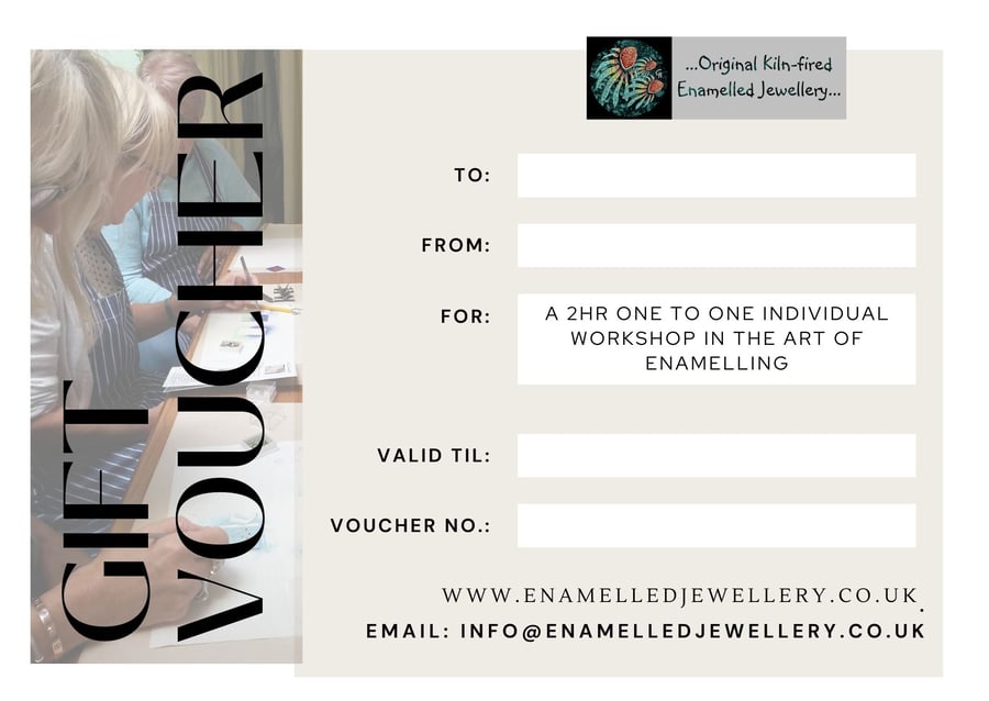 Gift Voucher for One to One Introductory Enamelling Session