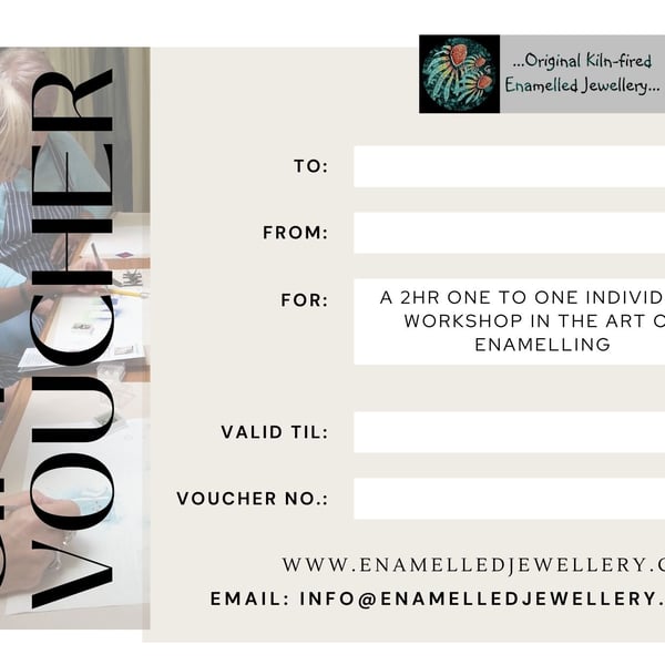 Gift Voucher for One to One Introductory Enamelling Session